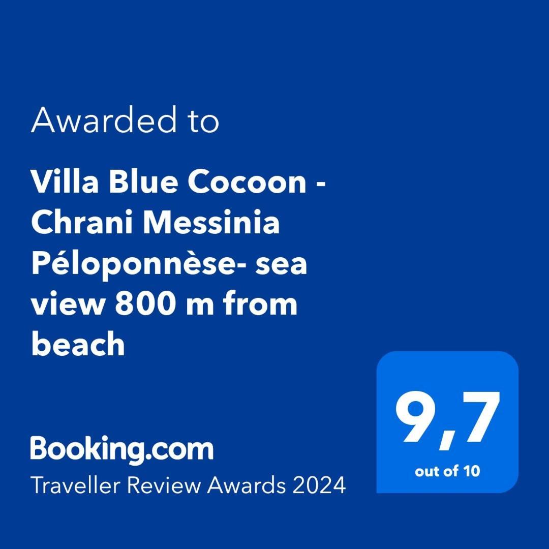 Villa Blue Cocoon - Chrani Messinia Peloponnese- Sea View 800 M From Beach Zewnętrze zdjęcie