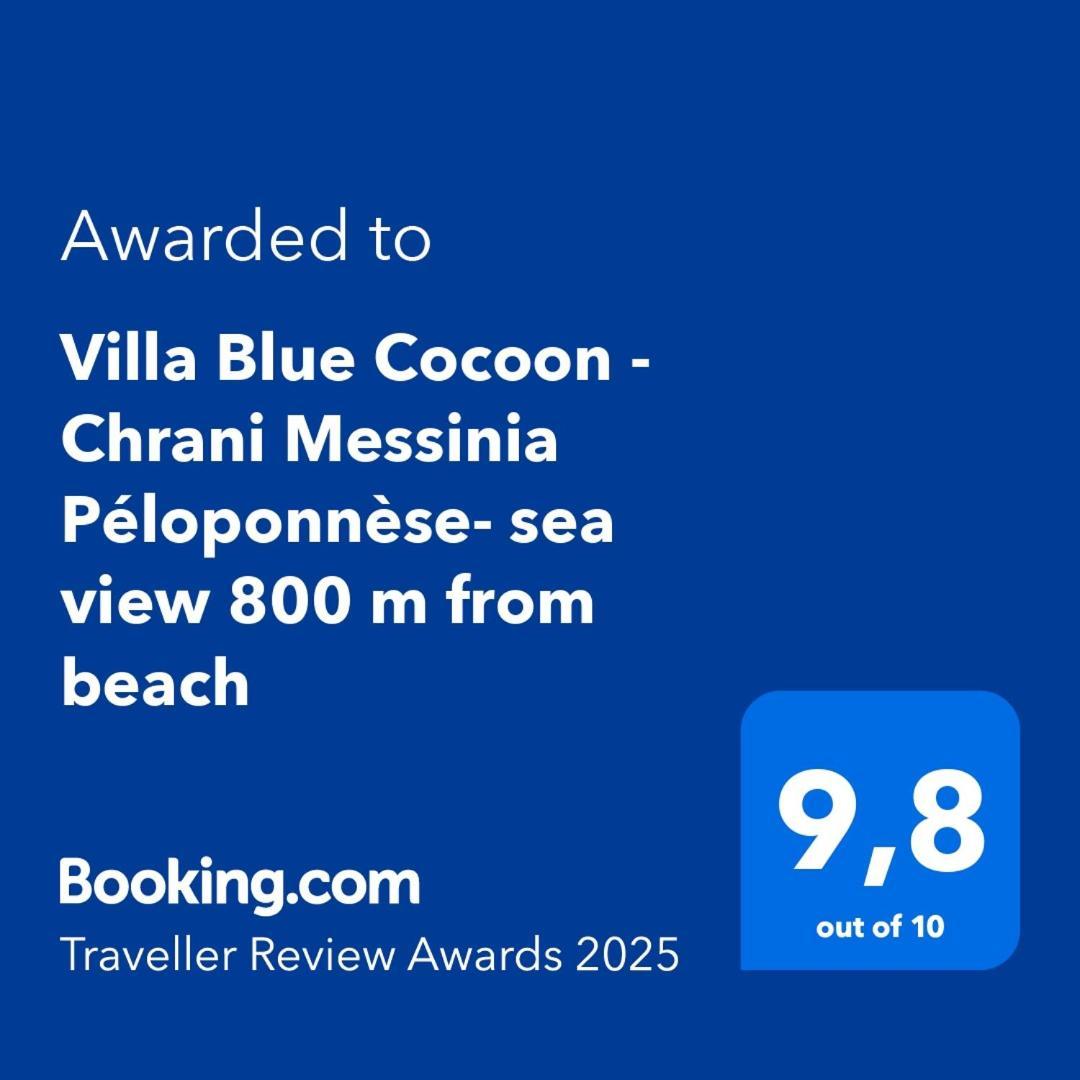 Villa Blue Cocoon - Chrani Messinia Peloponnese- Sea View 800 M From Beach Zewnętrze zdjęcie